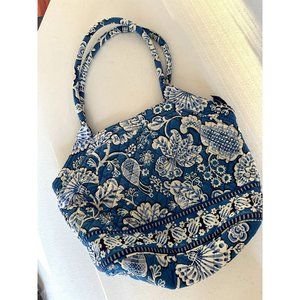 Vera Bradley Womens Tote Bag Purse Blue Lagoon